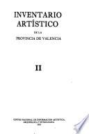 Inventario artístico de la provincia de Valencia