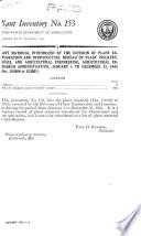 Inventory of Seeds and Plants Imported