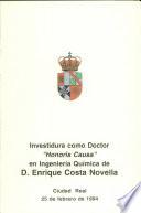 Investidura como Doctor Honoris Causa de D. Enrique Costa Novella