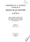 Investigación de la naturaleza y causas de la riqueza de las naciones