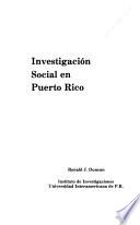 Investigación social en Puerto Rico