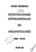 Investigaciones experimentales en parapsicología: 1982-2002