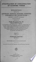 Investigation of Concentration of Economic Power