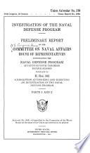 Investigation of the Naval Defense Program