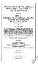 Investigation of Un-American Propaganda Activities in the United States