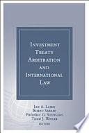 Investment Treaty Arbitration and International Law - Volume 8