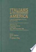 Italians to America, May 1899 - Nov. 1899