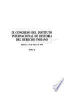 IX Congreso del Instituto Internacional de Historia del Derecho Indiano