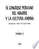 IX Congreso Peruano del Hombre y la Cultura Andina