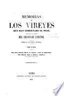 J.A. Manso de Velasco, conde de Superunda [1761]; M. Amat y Yunient [1773