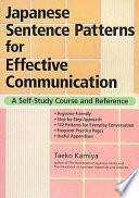 Japanese Sentence Patterns for Effective Communication