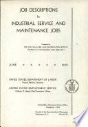 Job Descriptions for Industrial Service and Maintenance Jobs