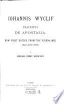 Johannis Wyclif Tractatus de apostasia