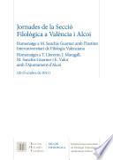 Jornades de la Secció Filològica a València i Alcoi
