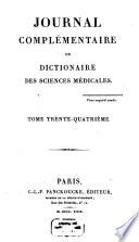 Journal complémentaire du dictionaire des sciences médicales