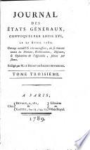 Journal des etats-généraux, convoqués par Louis XVI, le 27 avril 1789, aujourd'hui Assemblée nationale permanente