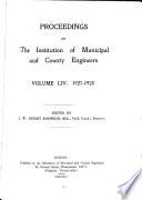 Journal - Institution of Municipal Engineers