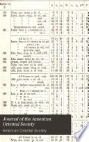 Journal of the American Oriental Society