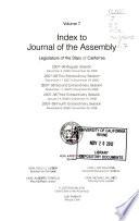 Journal of the Assembly, Legislature of the State of California