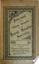 Journal of the China Branch of the Royal Asiatic Society for the Year ...