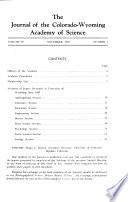 Journal of the Colorado-Wyoming Academy of Science