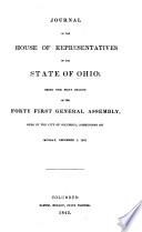 Journal of the House of Representatives of the State of Ohio