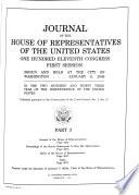 Journal of the House of Representatives of the United States