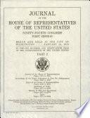Journal of the House of Representatives of the United States