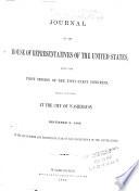 Journal of the House of Representatives of the United States