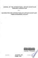 Journal of the International Arthur Schnitzler Research Association