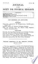 Journal of the Society for Psychical Research