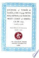 Journal of Tomás de Suría of His Voyage with Malaspina to the Northwest Coast of America in 1791
