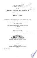 Journals of the Legislative Assembly of Manitoba. ...