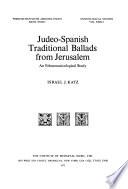 Judeo-Spanish Traditional Ballads from Jerusalem