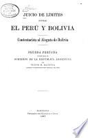 Juicio de límites entre el Perú y Bolivia : Contestación al alegato de Bolivia