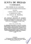 Junta de piedad y compasion, para socorro de los ahogados, y de los que caen con aparente muerte repentina