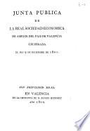 Junta Publica de la Real Sociedad Economica de Amigos de Amigos del Pais de Valencia