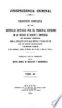 Jurisprudencia criminal