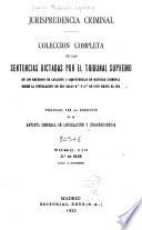 Jurisprudencia criminal