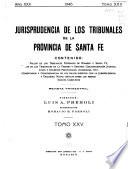 Jurisprudencia de los tribunales de la provincia de Santa Fé