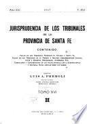 Jurisprudencia de los tribunales de la provincia de Santa Fé