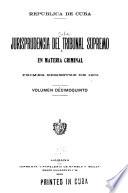 Jurisprudencia del Tribunal Supremo