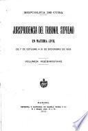 Jurisprudencia del Tribunal supremo