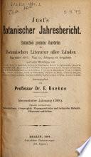 Just's botanischer Jahresbericht