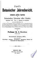 Just's botanischer Jahresbericht