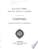 Kalati a Loba. Beboteri, Bealedi, na Ṇjangi. Scriptures, Genesis, Exodus, and Leviticus. [With Numbers I-II. 26. Translated by Alfred J. S. Saker.]