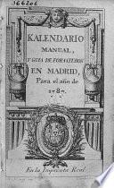 Kalendario manual y guia de forasteros en Madrid