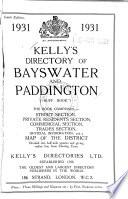 Kelly's Directory of Bayswater and Paddington