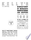 Kelly's Directory of Merchants, Manufacturers and Shippers
