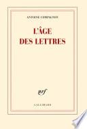 L'âge des lettres